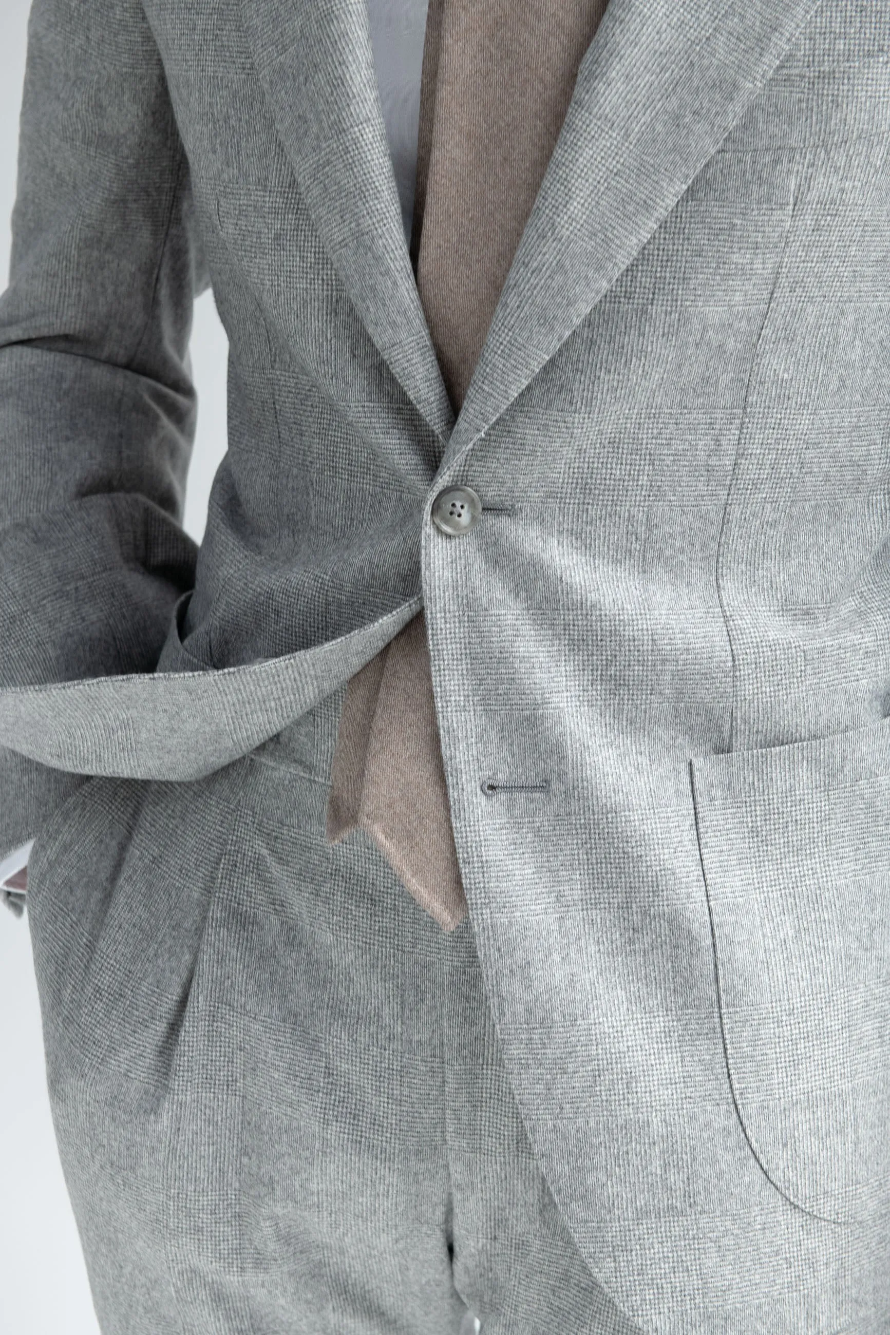 Grey Prince of Wales suit Soragna Capsule Collection - Made in Italy