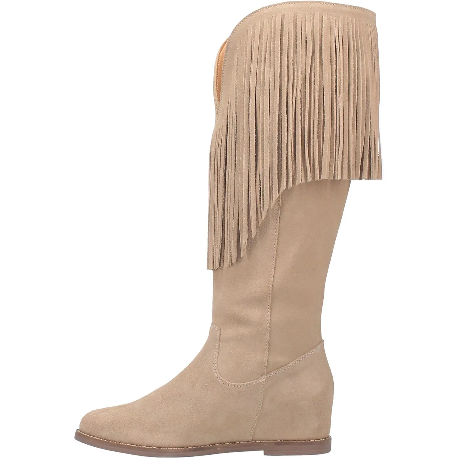 Hassie Sand Suede Fringe Boots (DS)