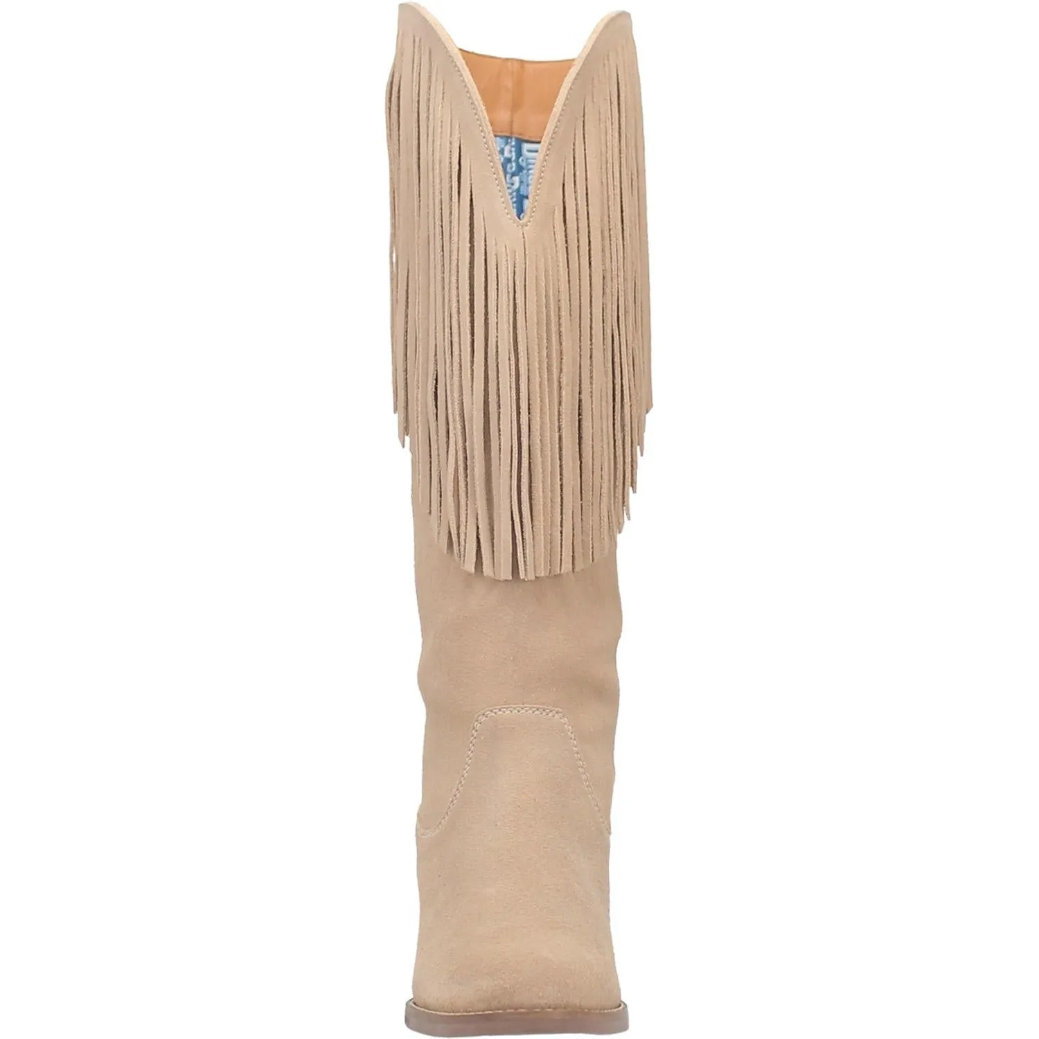 Hassie Sand Suede Fringe Boots (DS)