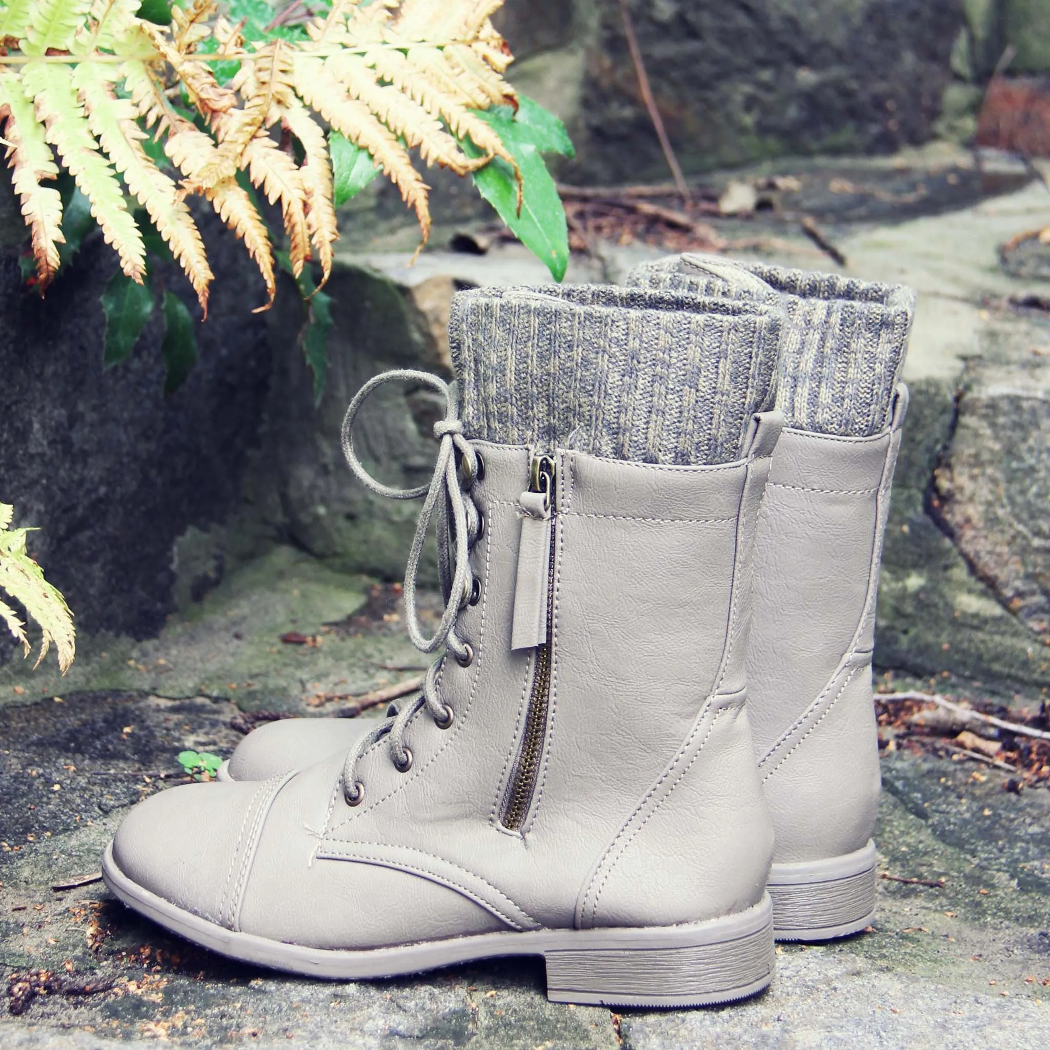 Heirloom Sweater Boots in Taupe