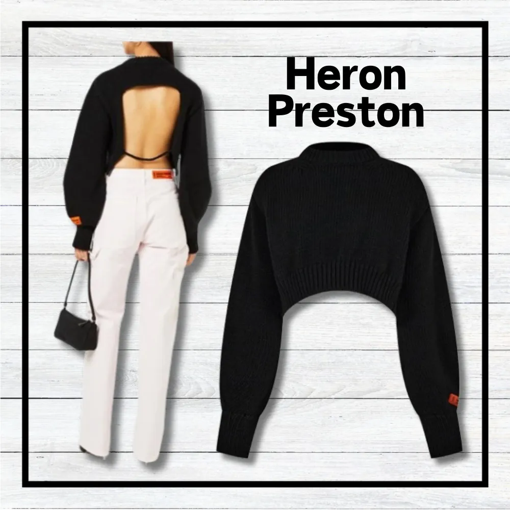 Heron Preston  |Crew Neck Casual Style Wool Rib Street Style Plain