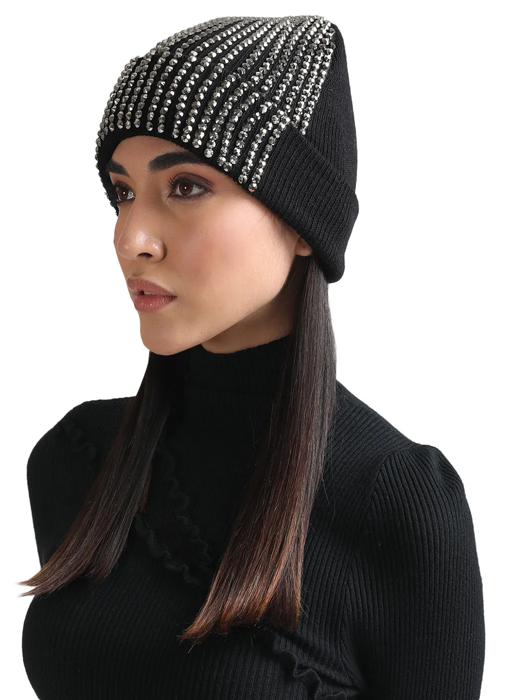 High Fashion Stone Studded Beanie