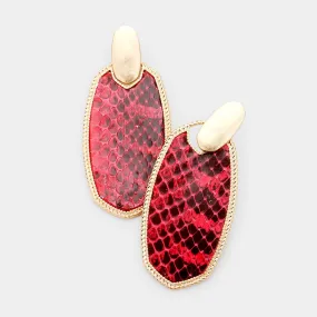 iLLASPARKZ Faux Leather Dangle Earrings