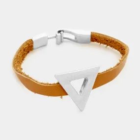 iLLASPARKZ Geo hoop & faux leather bracelet