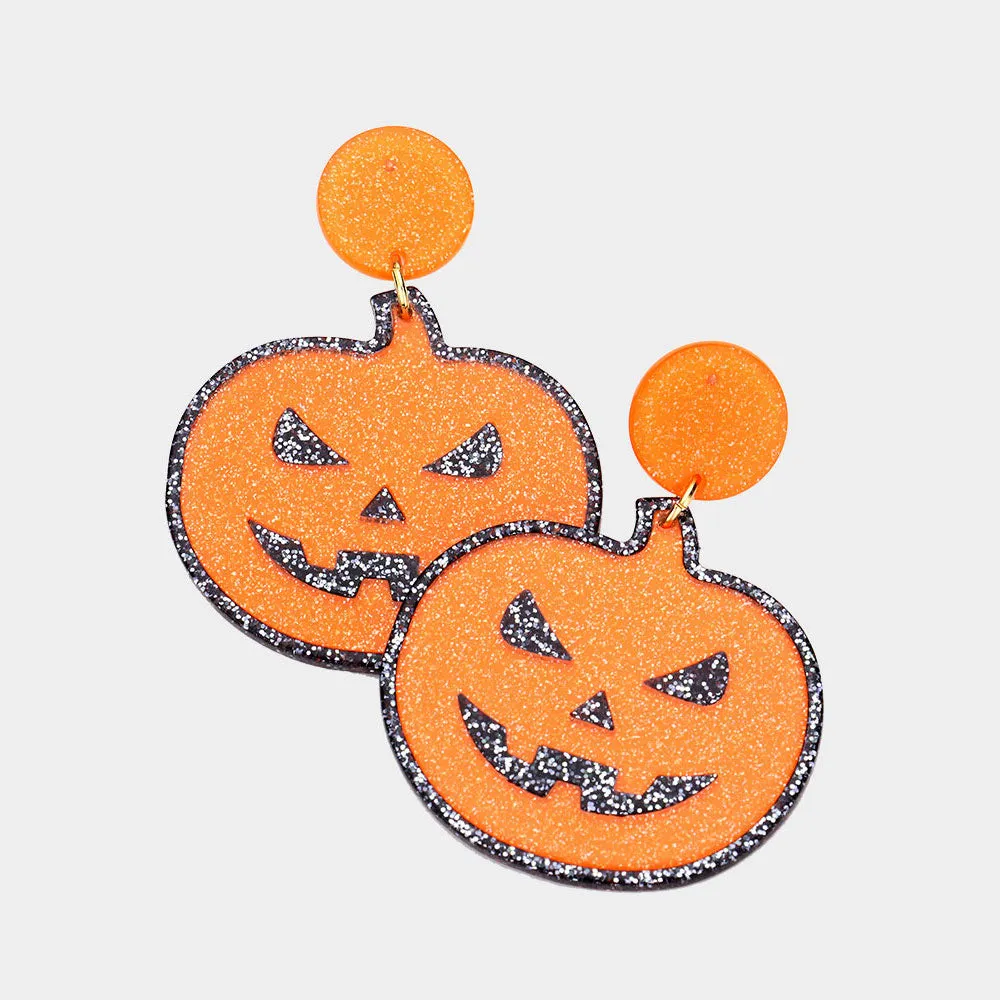 iLLASPARKZ Resin Pumpkin Dangle Earrings