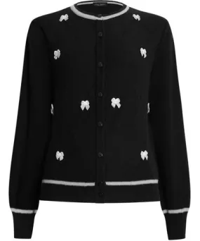 James Lakeland Women's Bow Detail Black Cardigan