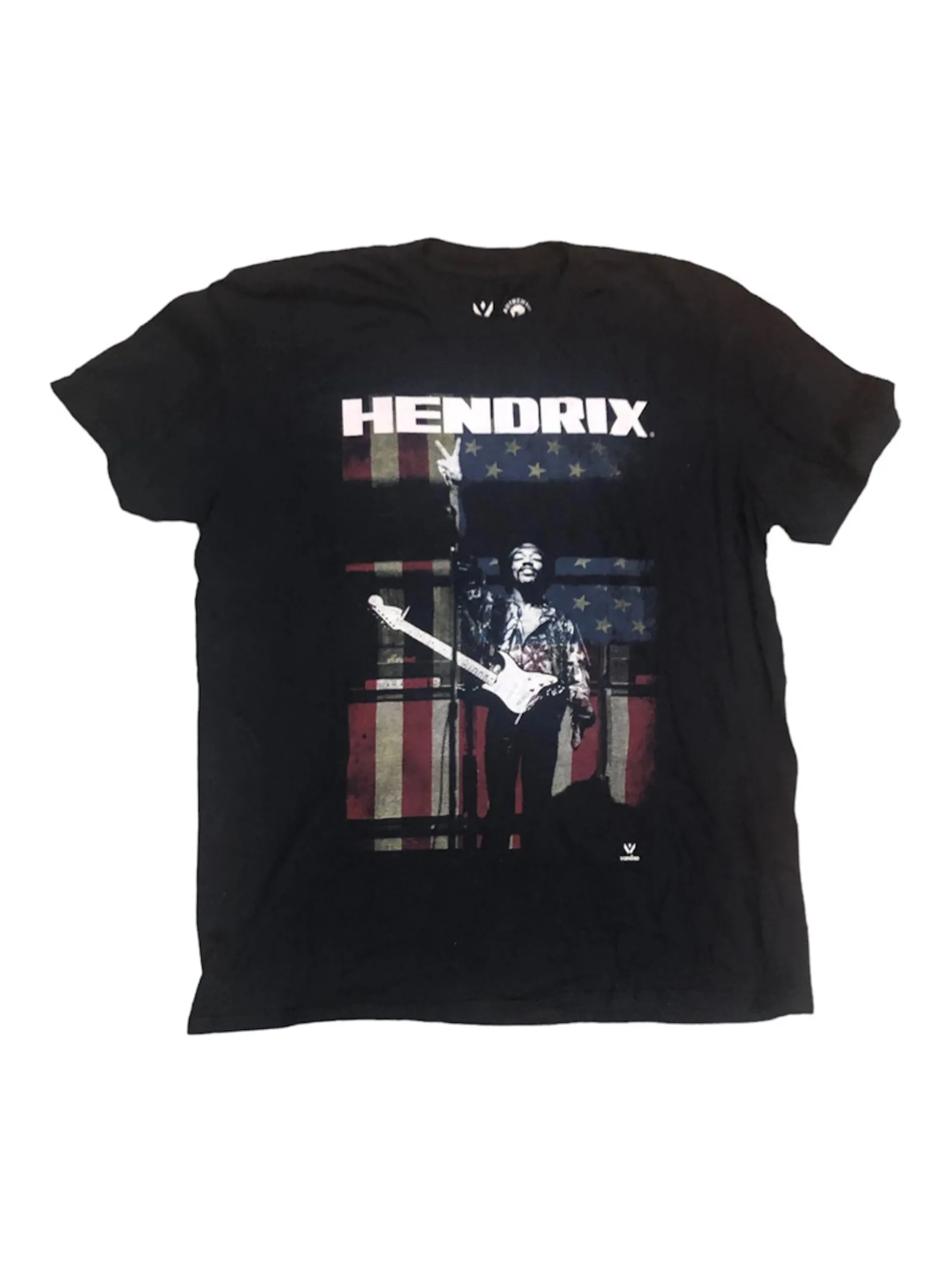 Jimi Hendrix Peace Official Unisex T-Shirt Print Black New: XL