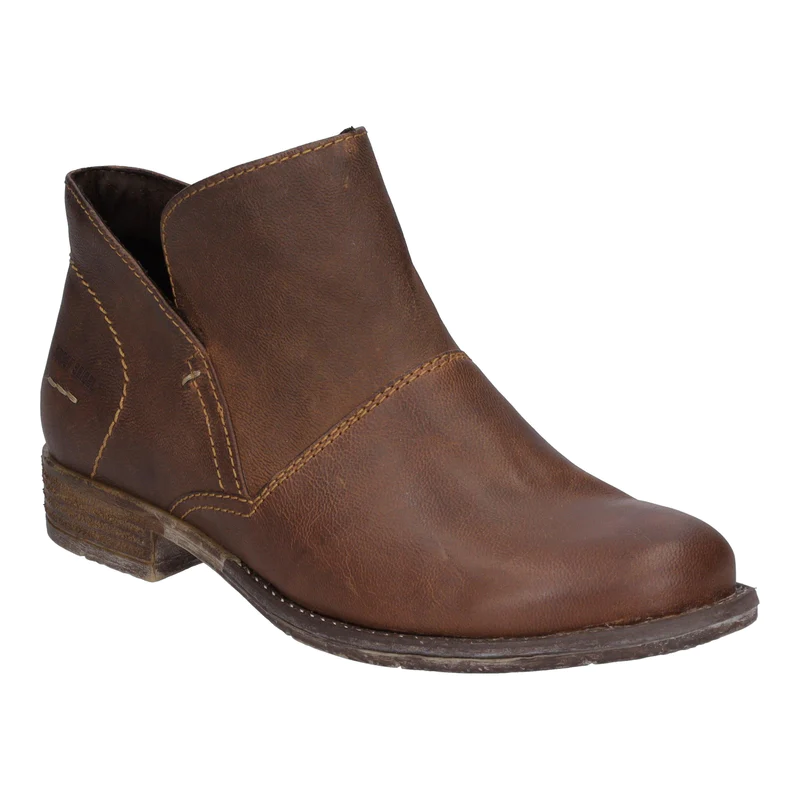 Josef Seibel Womens Sienna 81 Zip Up Boots- Camel Washed