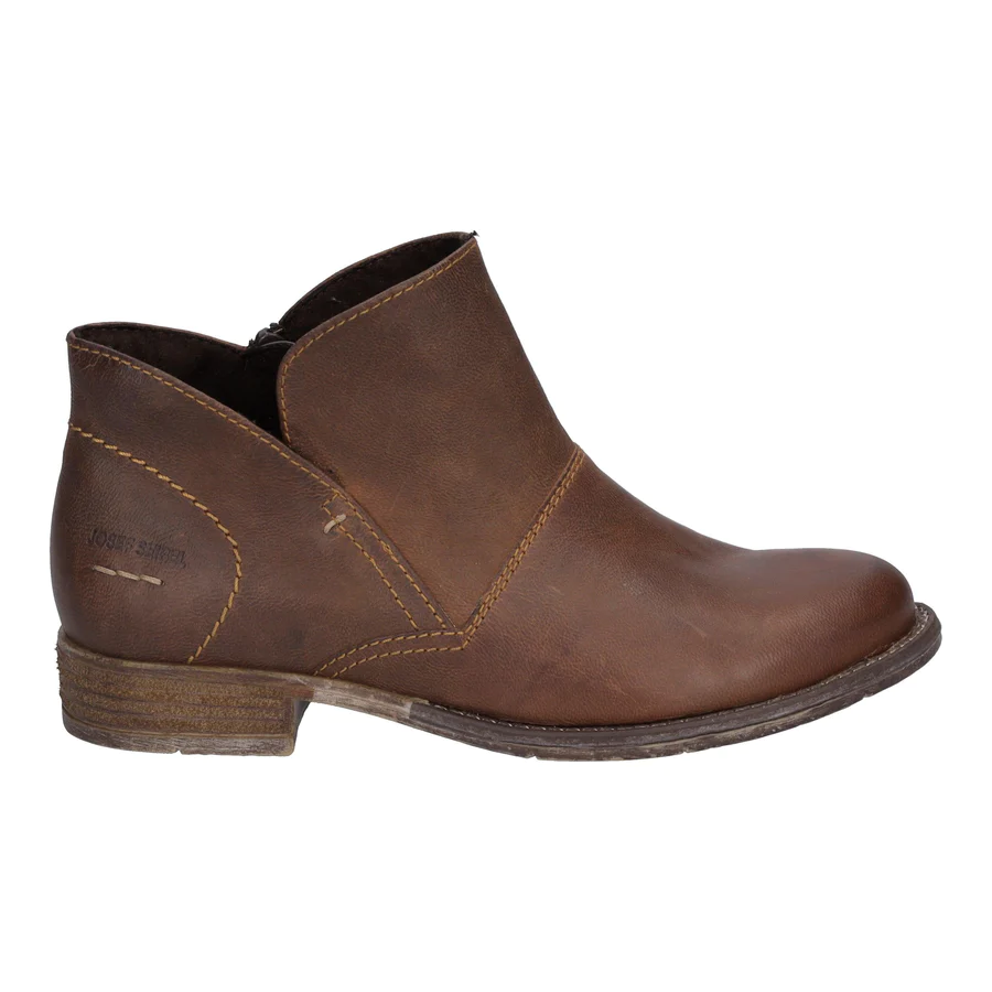 Josef Seibel Womens Sienna 81 Zip Up Boots- Camel Washed