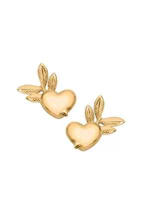 Karen Walker - Pixie Heart Studs Gold