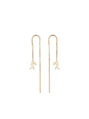 Karen Walker - Runaway Thread Earrings Gold