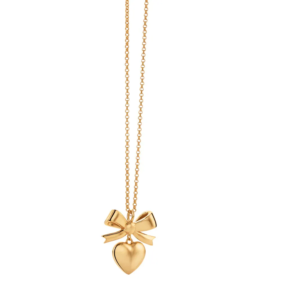 Karen Walker - Superlove Bow Necklace 55cm 9ct yellow gold