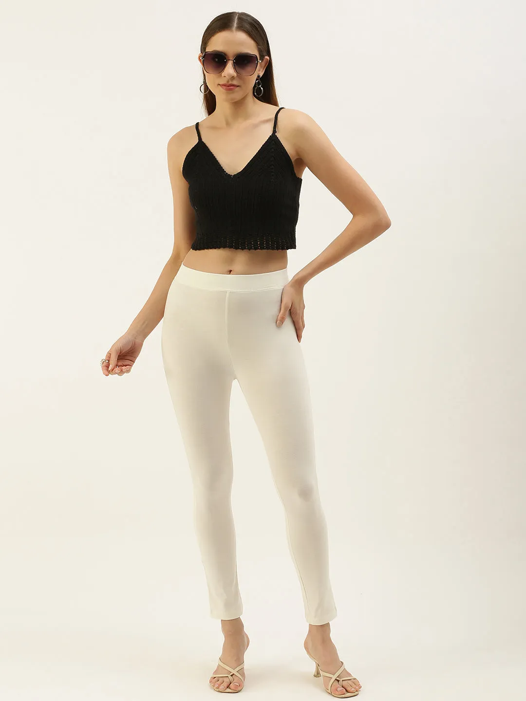 Ladies 7/8th Leggings OffWhite