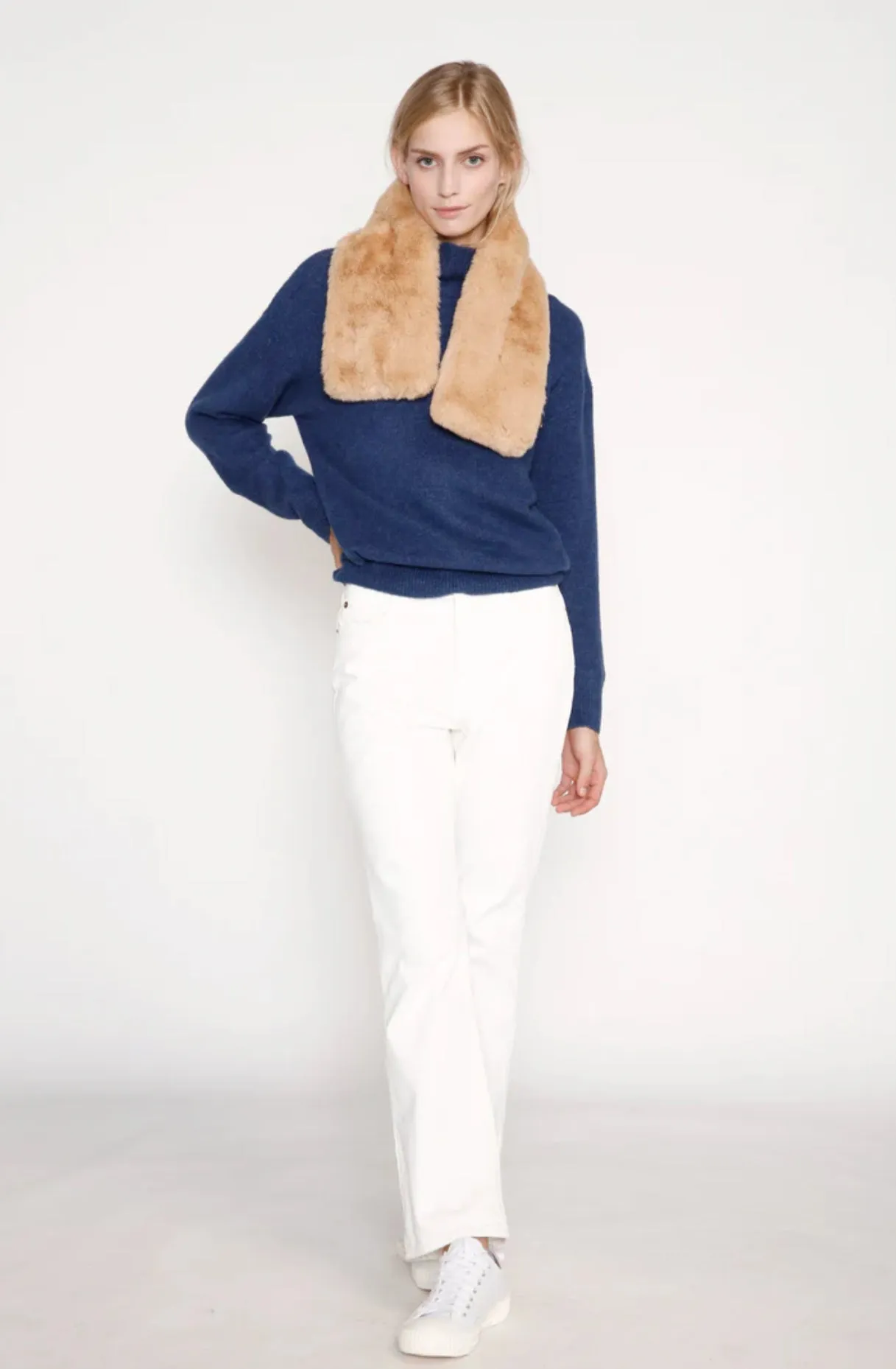 Look By M Furry Keyhole Scarf MSF3133