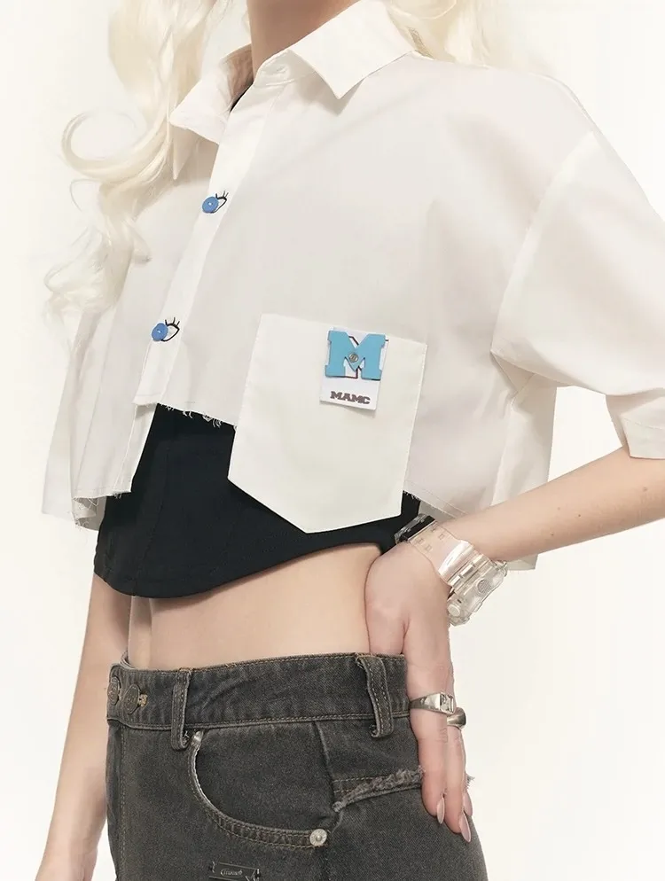 MAMC  |Casual Style Nylon Street Style Cotton Short Sleeves