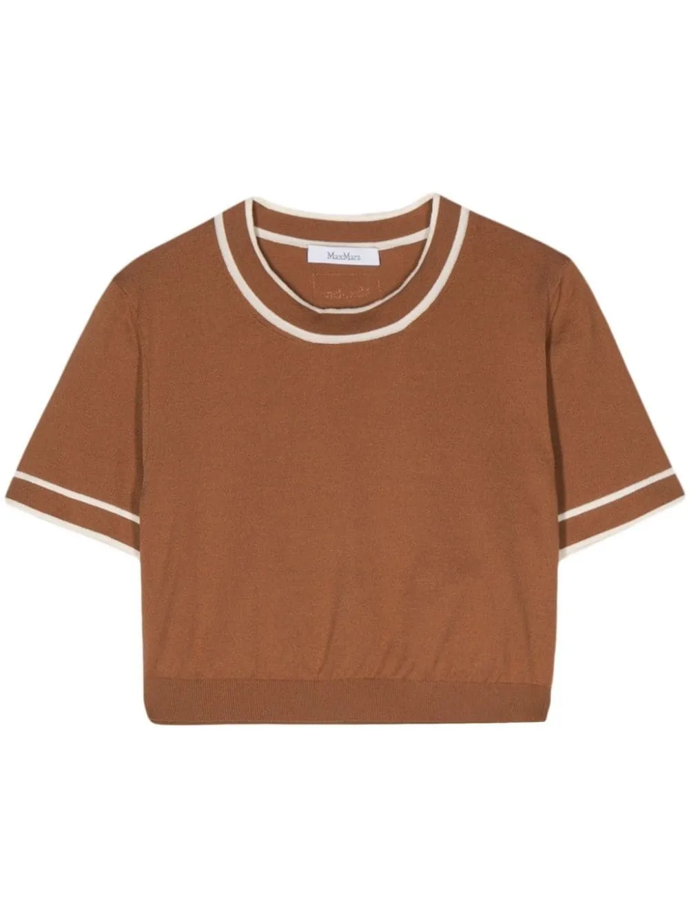 MaxMara  |Crew Neck Casual Style Plain Cotton Short Sleeves