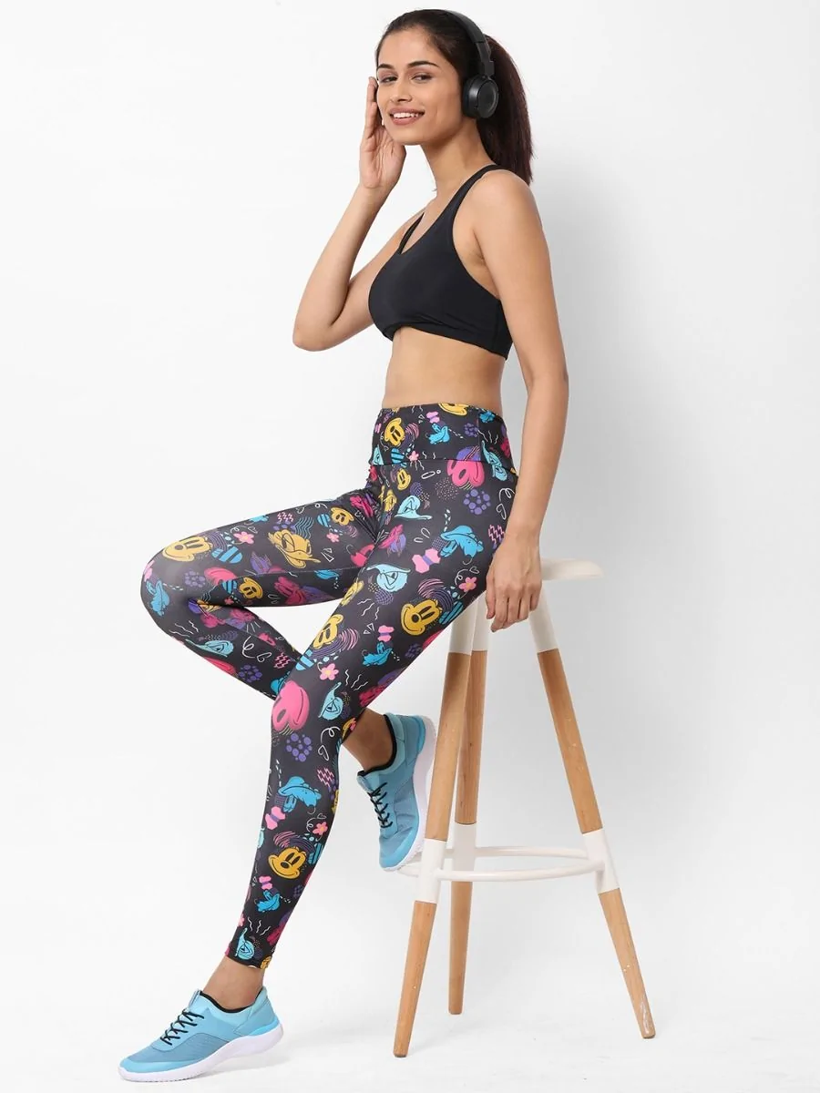 Mickey Black AOP Leggings