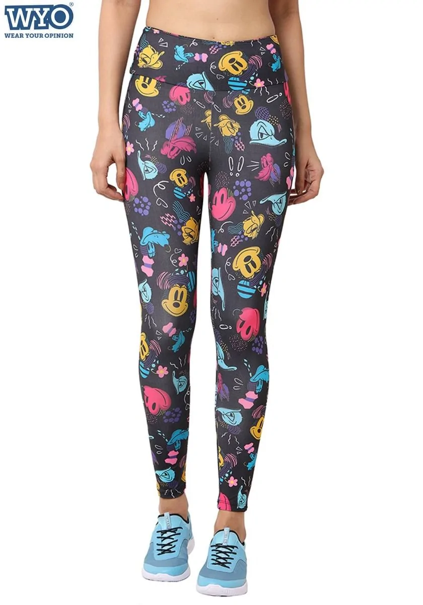 Mickey Black AOP Leggings