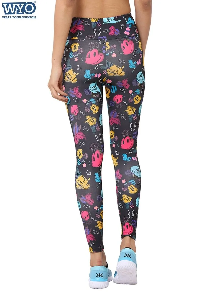 Mickey Black AOP Leggings