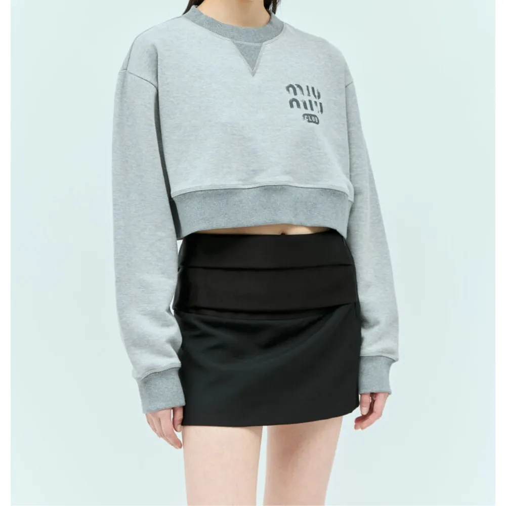 MiuMiu  |Casual Style Unisex Street Style U-Neck Long Sleeves Plain