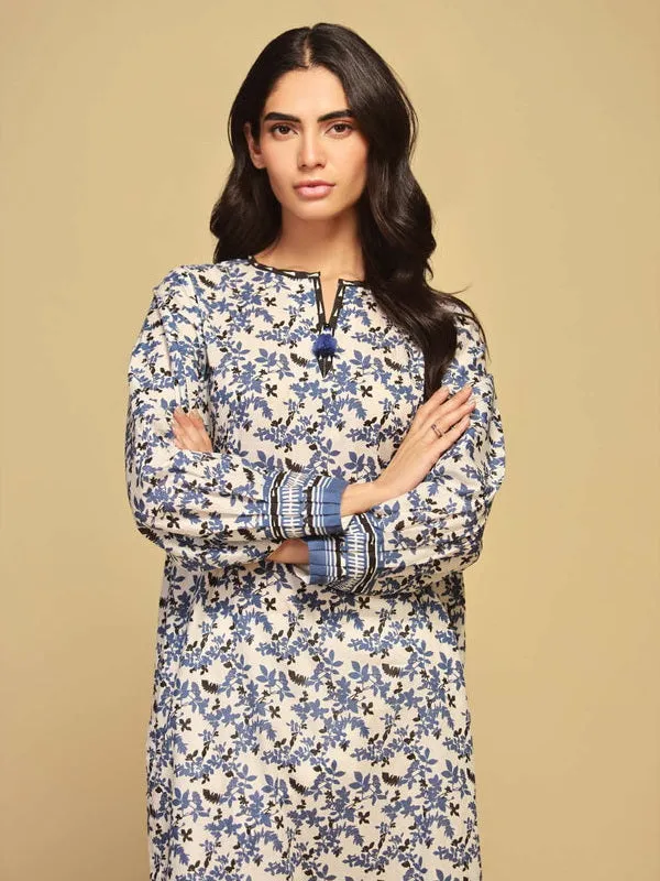 Monochrome by Sahar Unstitched Printed Lawn 3 Piece Suit SBW-23-04