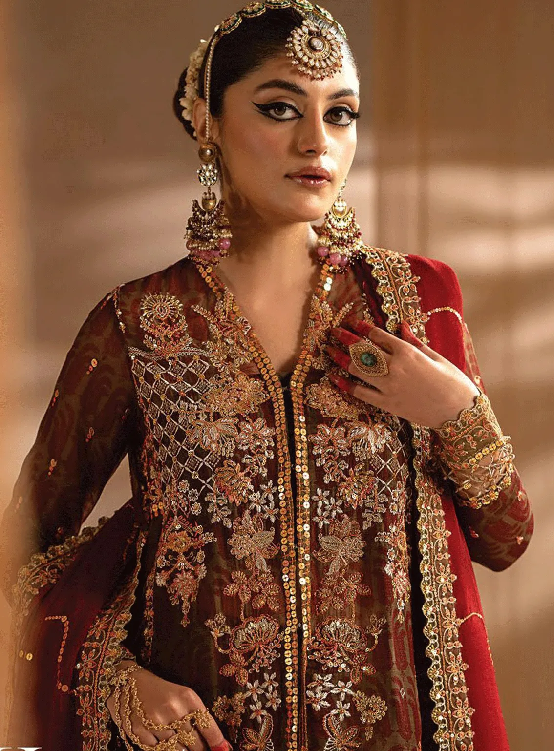 Nayab By Myeesha Embroidered Chiffon Unstitched 3 Piece Suit - MY23NF 01 YAQOOT