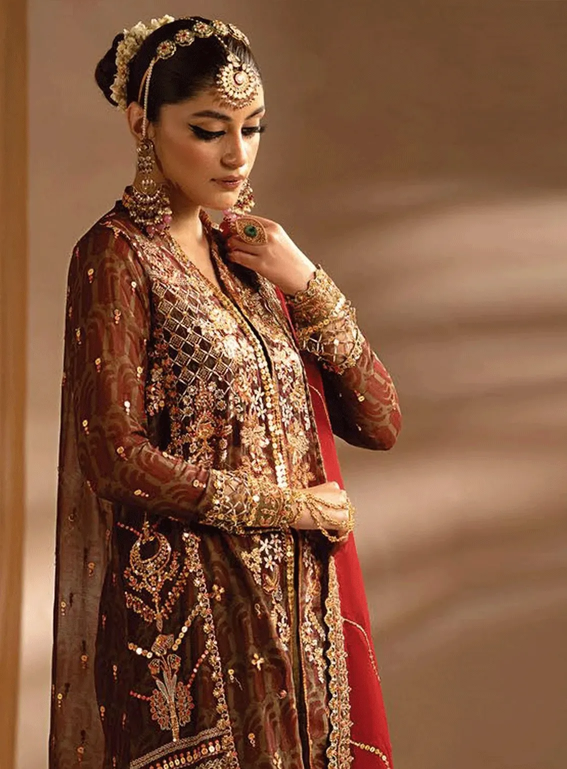 Nayab By Myeesha Embroidered Chiffon Unstitched 3 Piece Suit - MY23NF 01 YAQOOT