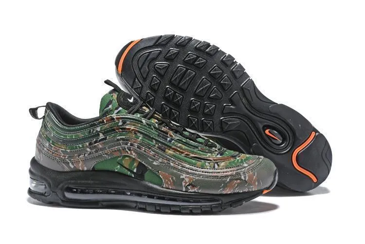 Nike Air Max 97 Camouplage Army Green Grey Shoes Sale Size US 7, 8, 8.5, 9, 10, 11