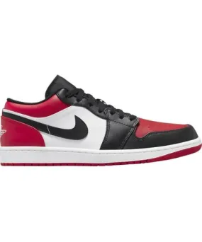 Nike Men's Air Jordan 1 Low Sneaker In Black/white/gym Red