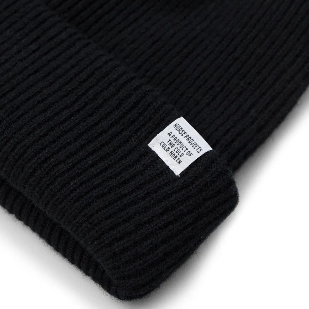 Norse Merino Lambswool Beanie Black