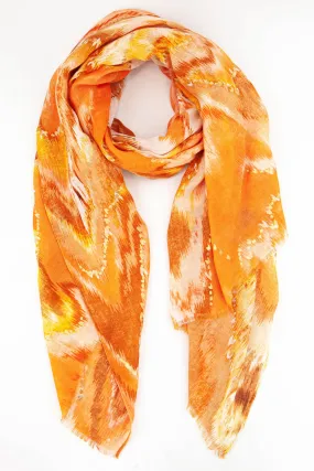 Ombre Wave Print Scarf