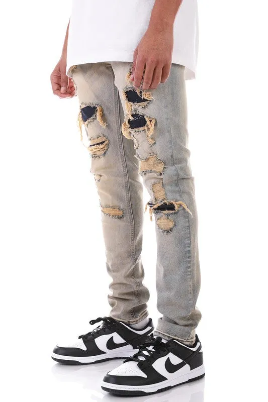 patched jeans skinny fit