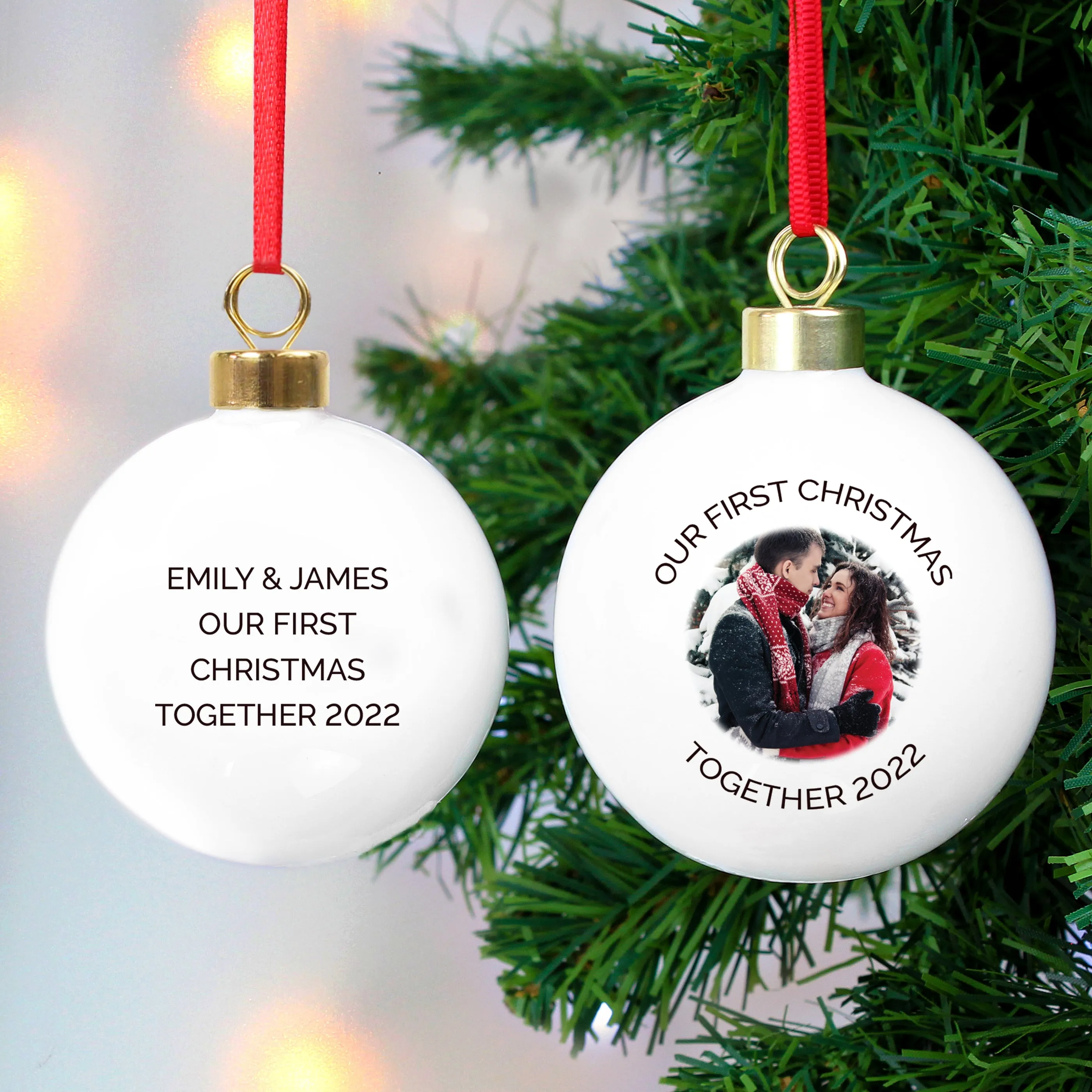 Personalised Photo Upload Bauble