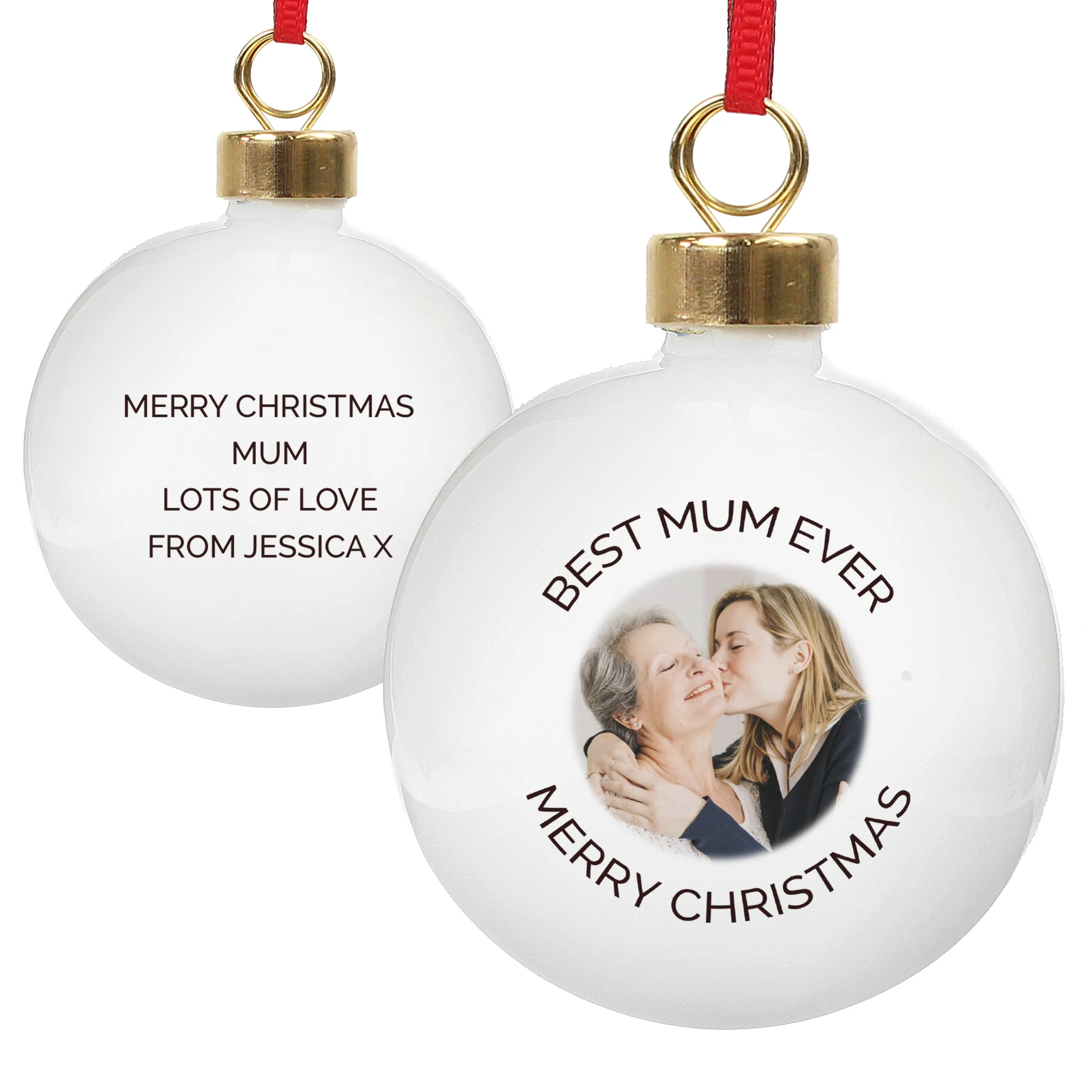 Personalised Photo Upload Bauble