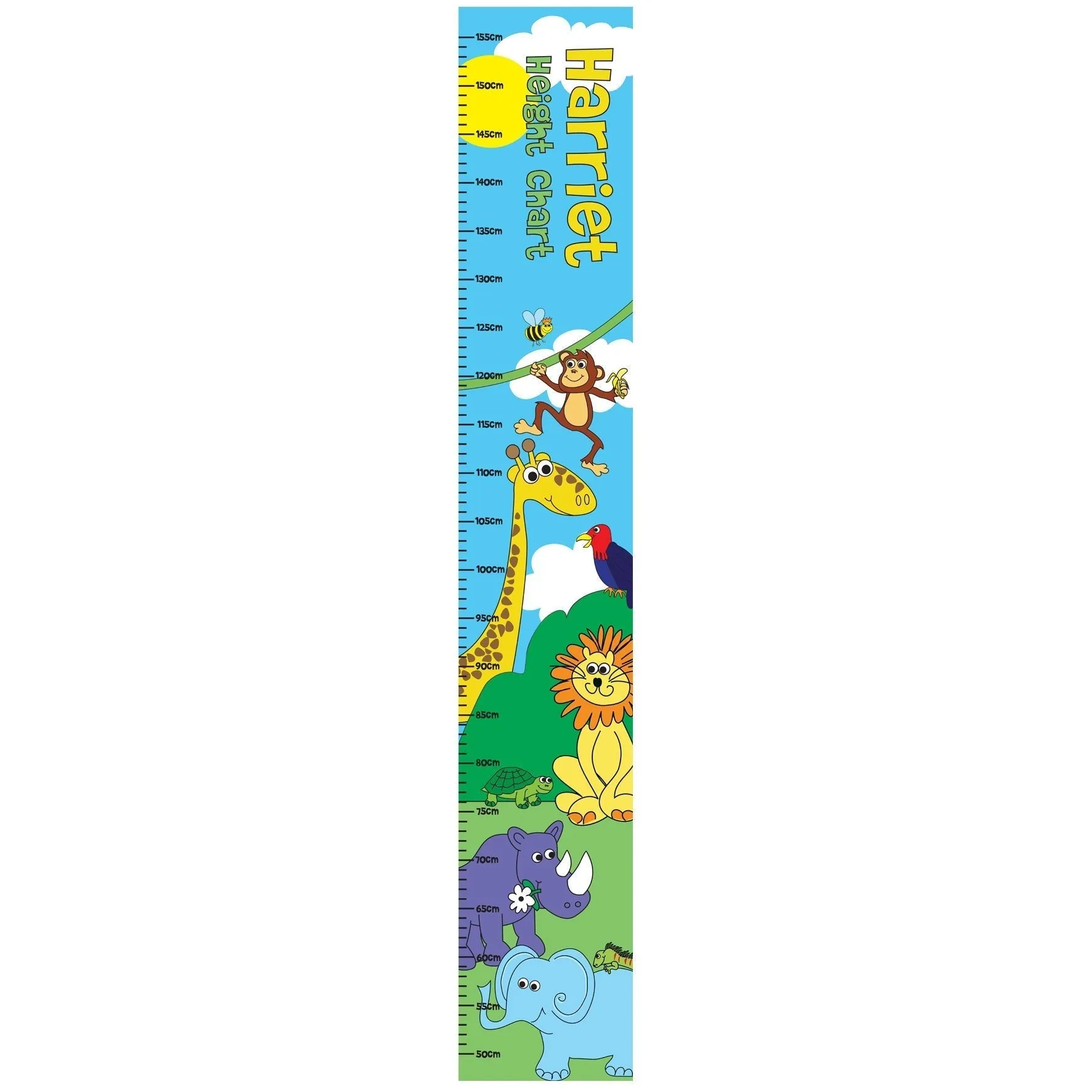 Personalised Zoo Height Chart