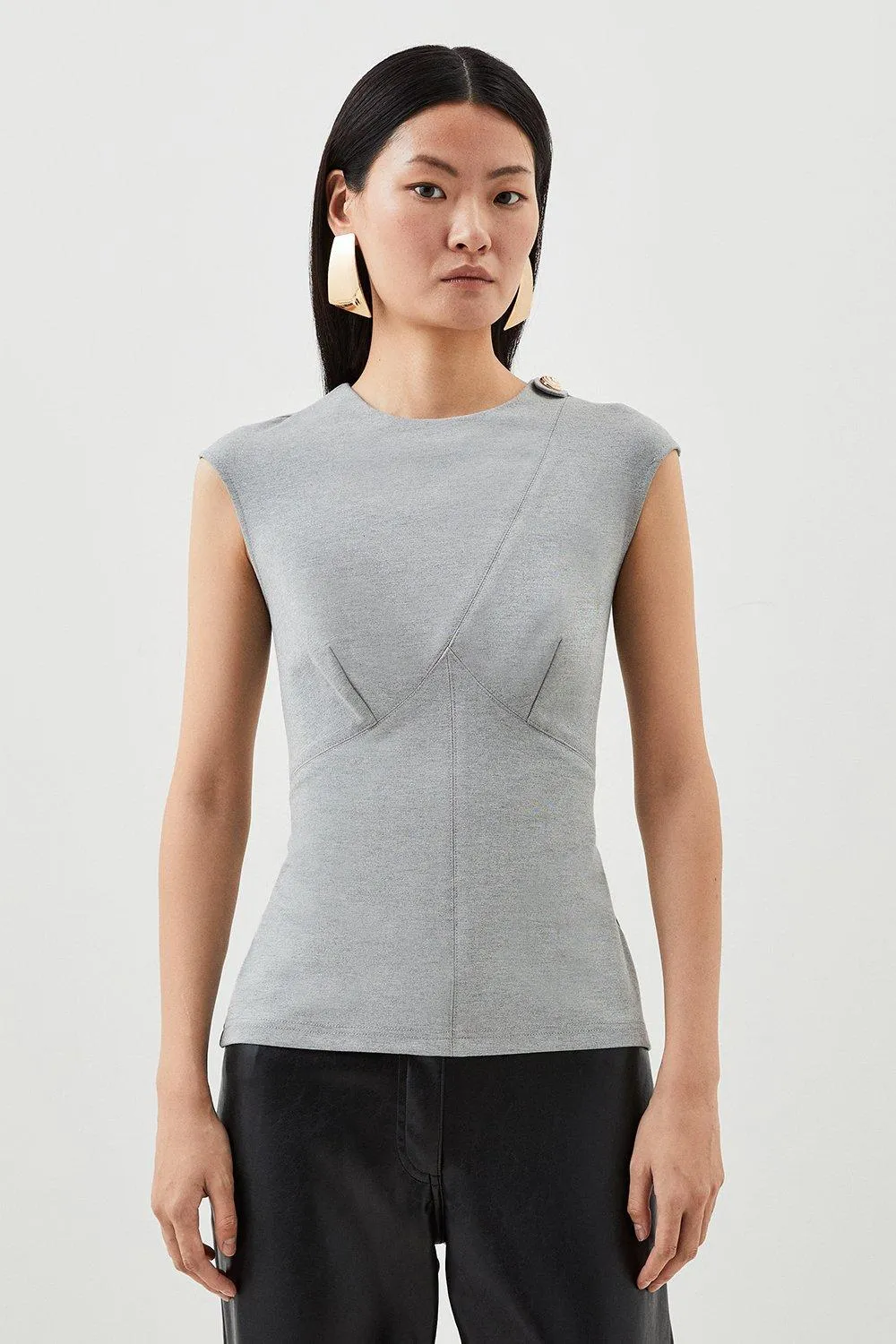 Ponte Structured Top | Karen Millen