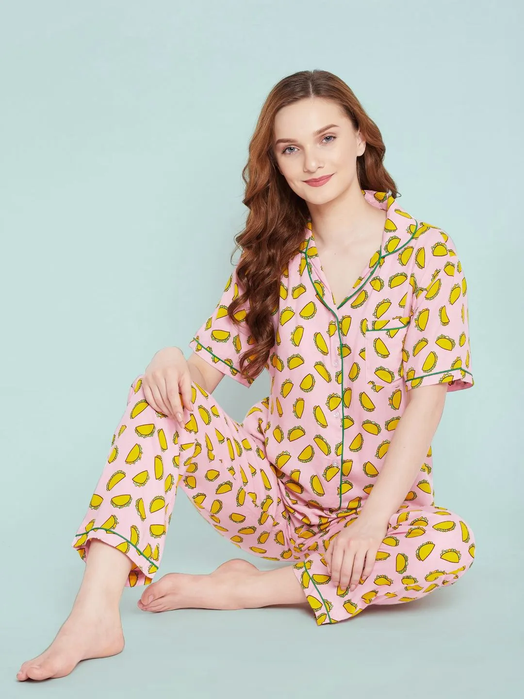 Printed Cotton Night Suit