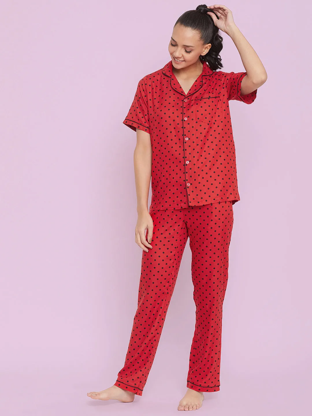 Printed Cotton Night Suit