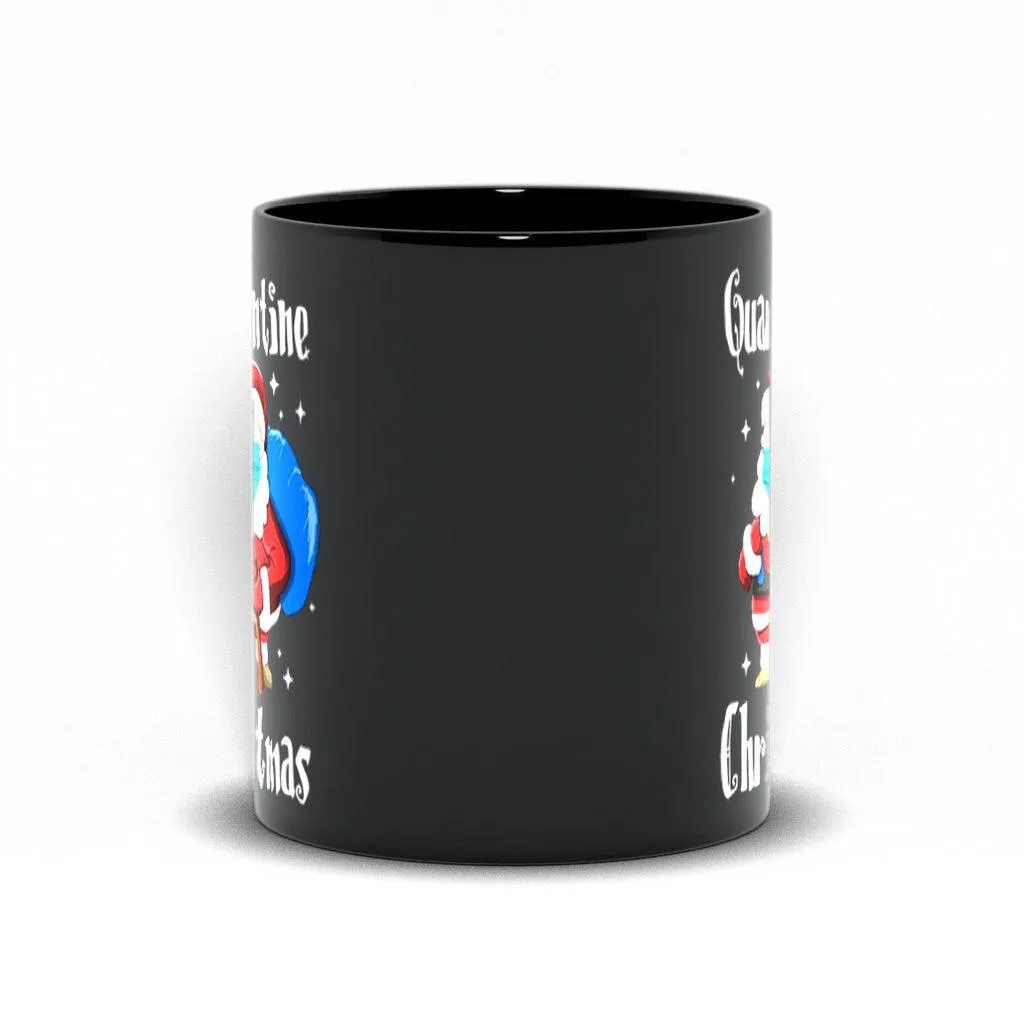 Quarantine Christmas Black Mugs