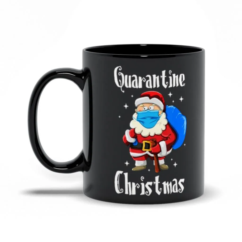 Quarantine Christmas Black Mugs