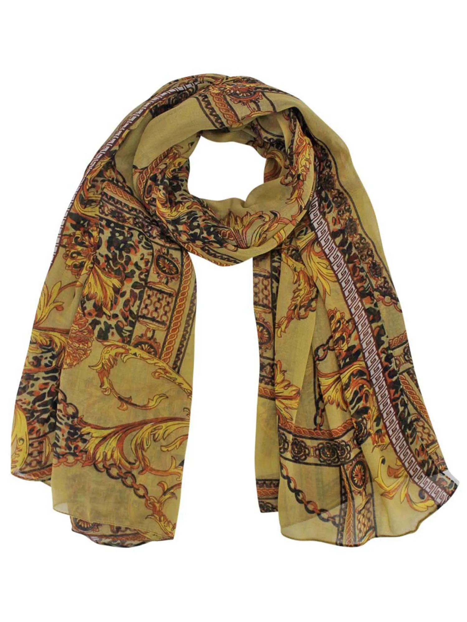 Regal Filigree Print Scarf Shawl