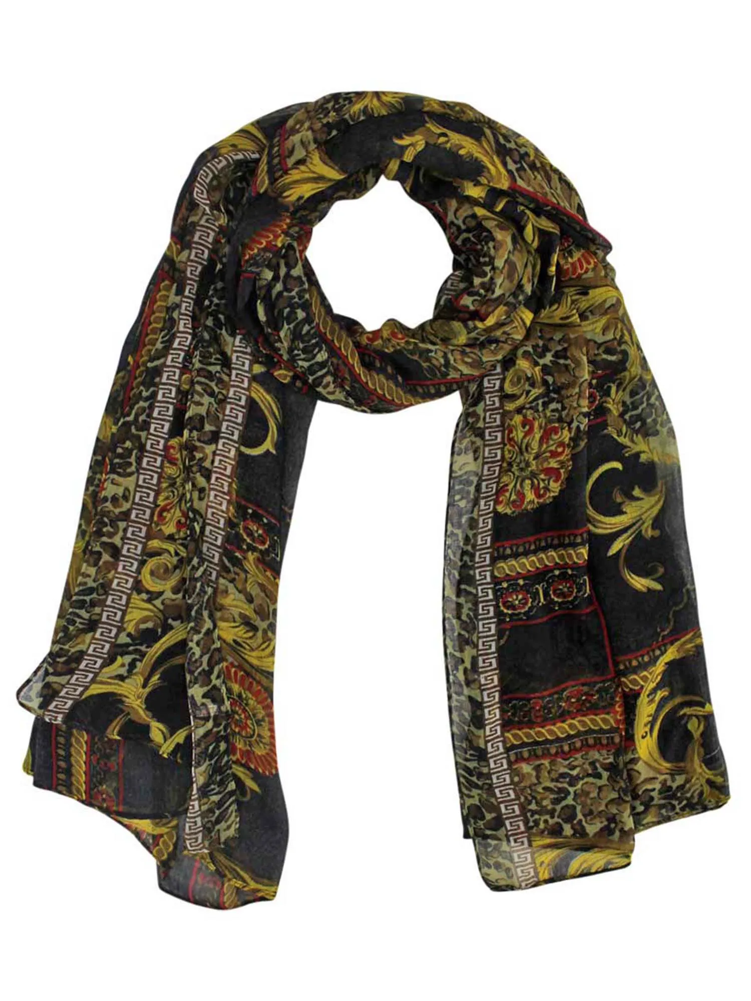 Regal Filigree Print Scarf Shawl