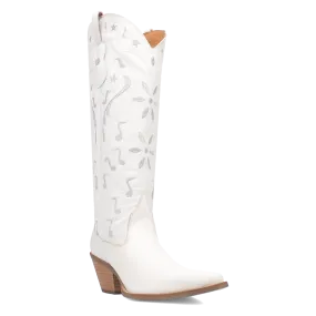 Rhymin White Leather Boots (DS)