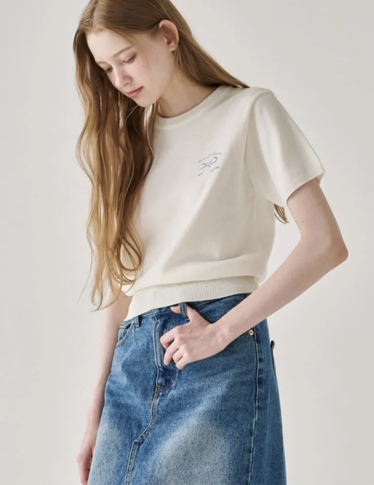 RONRON  |Casual Style Street Style U-Neck Plain Cotton Short Sleeves