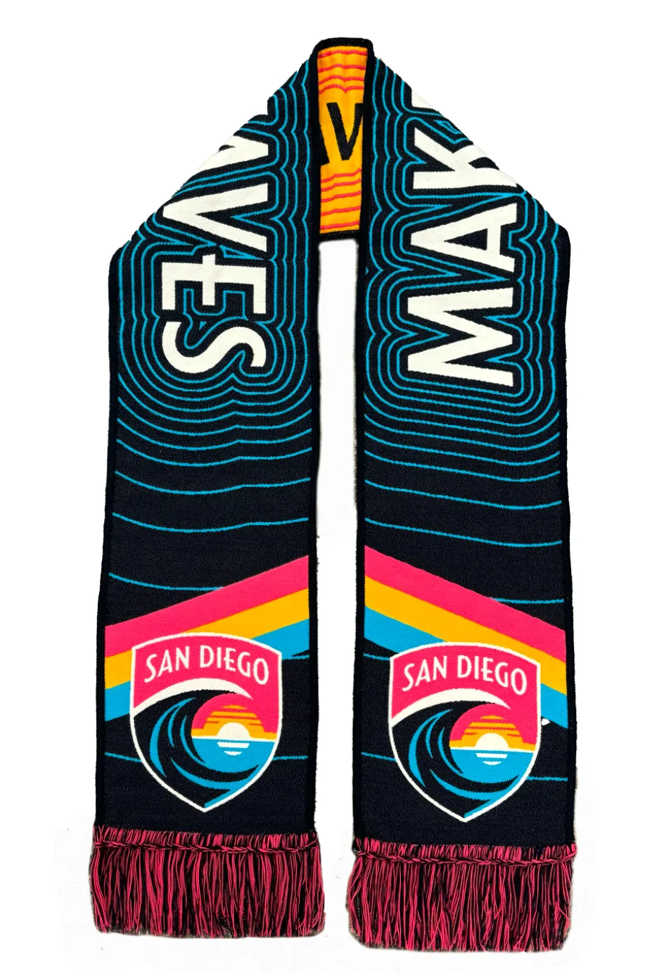 San Diego Wave FC Make Waves Ripple HD Woven Scarf