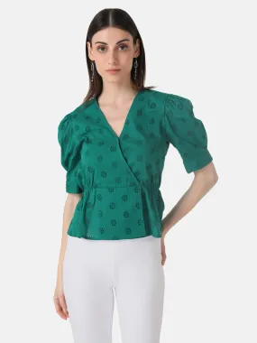 Schiffli Wrap Top