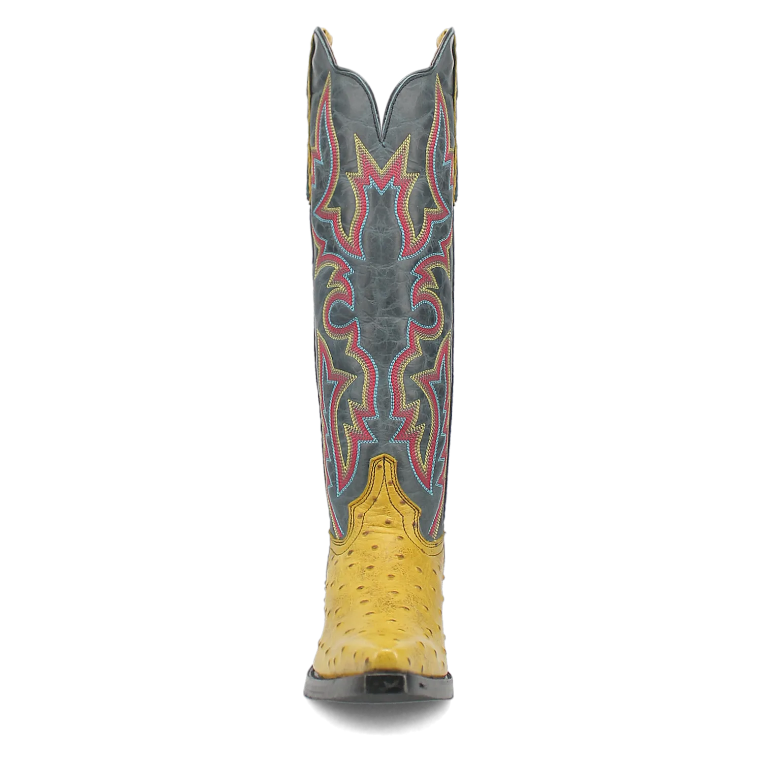 Selene Yellow/Blue Leather & Embroidered Boot (DS) ~ PREORDER 7/20