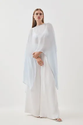 Sheer Woven Cape | Karen Millen