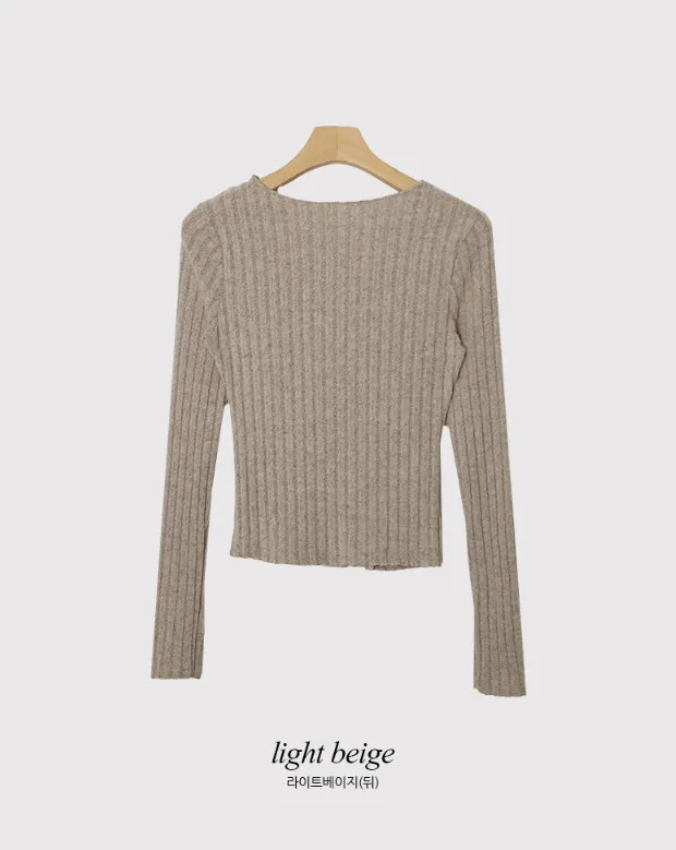 SHOPPERLAND  |Casual Style Rib Street Style Long Sleeves Plain