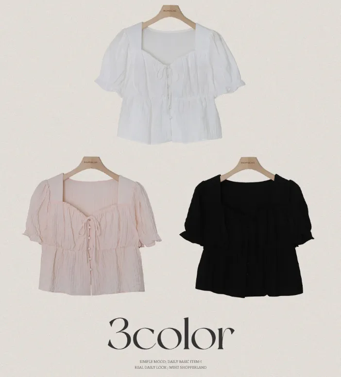 SHOPPERLAND  |Casual Style Rib Street Style Plain Cotton Short Sleeves